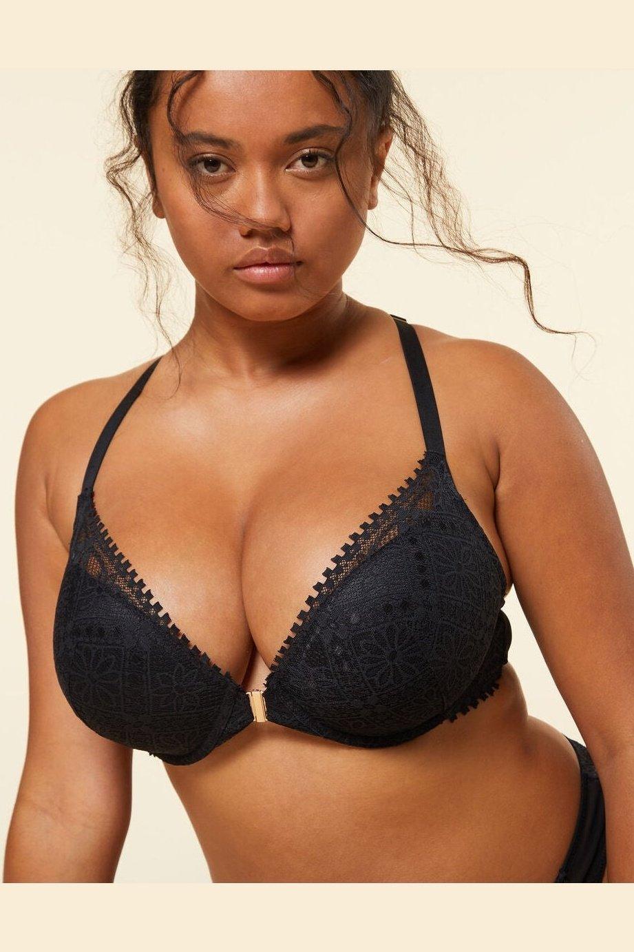 ETAM - חזיית תחרה בריפוד קל PARADIS שחורה - MASHBIR//365