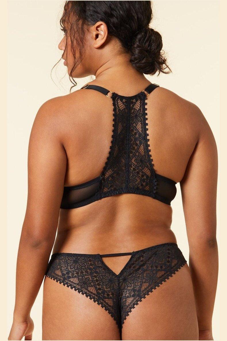 ETAM - חזיית תחרה בריפוד קל PARADIS שחורה - MASHBIR//365