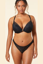 ETAM - חזיית תחרה בריפוד קל PARADIS שחורה - MASHBIR//365