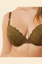 ETAM - חזיית תחרה בריפוד קל SKY ירוק זית - MASHBIR//365