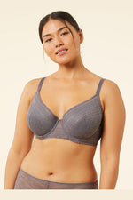 ETAM - חזיית תחרה בריפוד קל SUBLIME אפורה - MASHBIR//365