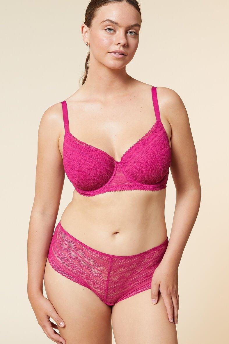 ETAM - חזיית תחרה בריפוד קל SUBLIME בורדו - MASHBIR//365