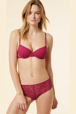 ETAM - חזיית תחרה בריפוד קל SUBLIME בורדו - MASHBIR//365