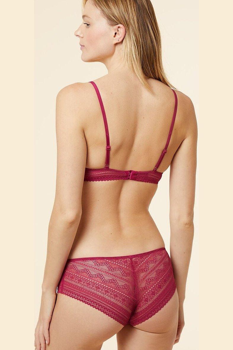 ETAM - חזיית תחרה בריפוד קל SUBLIME בורדו - MASHBIR//365