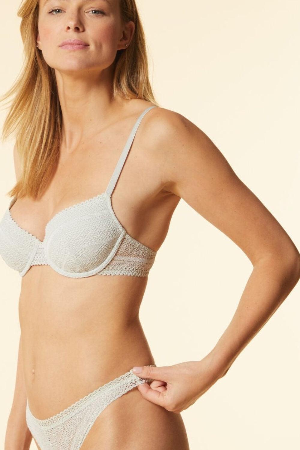 ETAM - חזיית תחרה בריפוד קל SUBLIME ירוק מנטה - MASHBIR//365