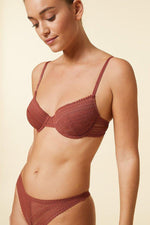 ETAM - חזיית תחרה בריפוד קל SUBLIME טרקוטה - MASHBIR//365