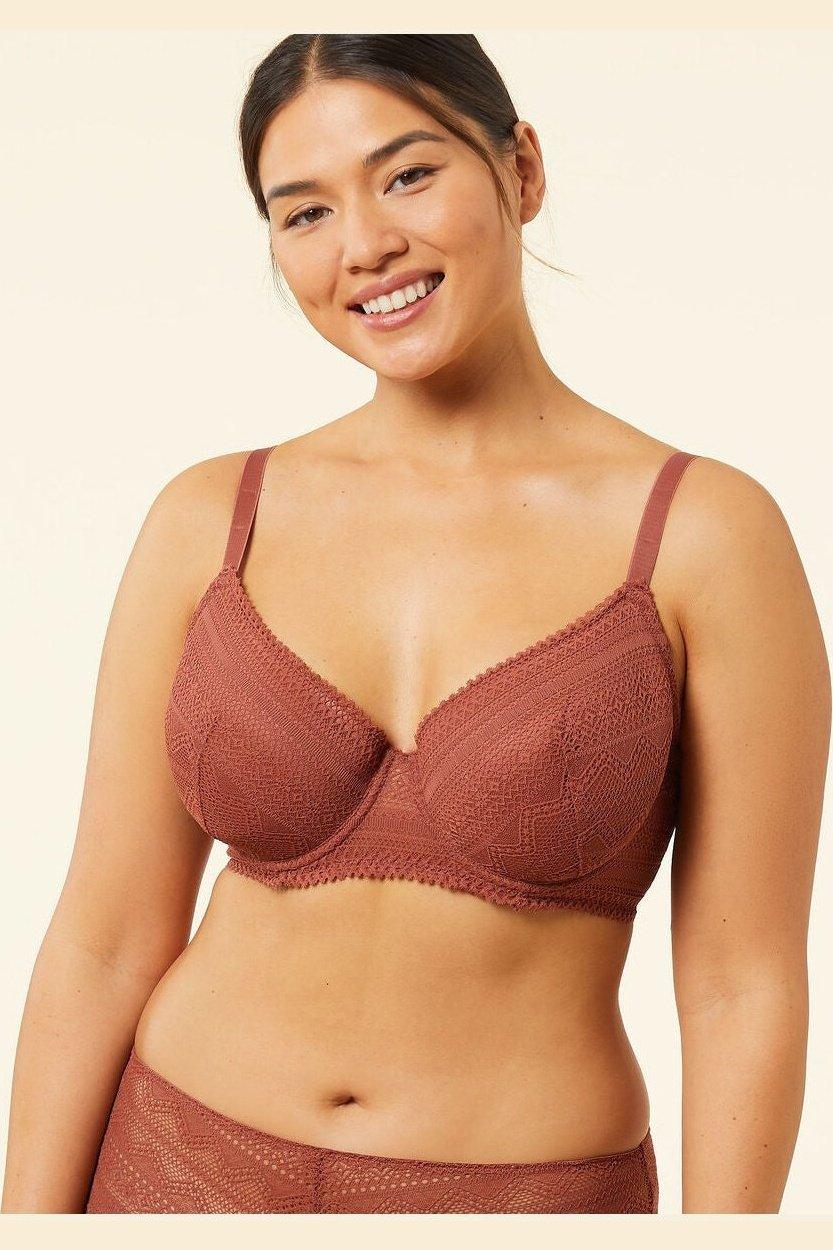 ETAM - חזיית תחרה בריפוד קל SUBLIME טרקוטה - MASHBIR//365