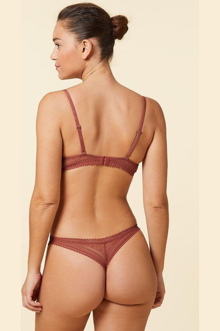 ETAM - חזיית תחרה בריפוד קל SUBLIME טרקוטה - MASHBIR//365