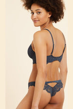 ETAM - חזיית תחרה בריפוד קל SUCCESS אפור כהה - MASHBIR//365