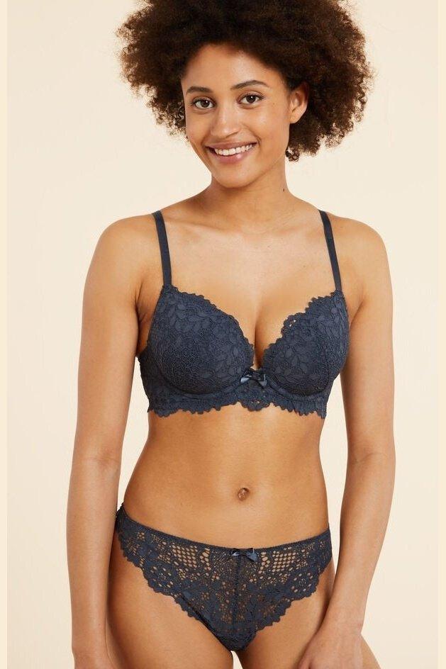 ETAM - חזיית תחרה בריפוד קל SUCCESS אפורה - MASHBIR//365