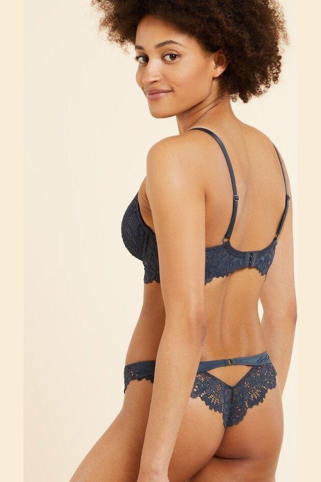 ETAM - חזיית תחרה בריפוד קל SUCCESS אפורה - MASHBIR//365