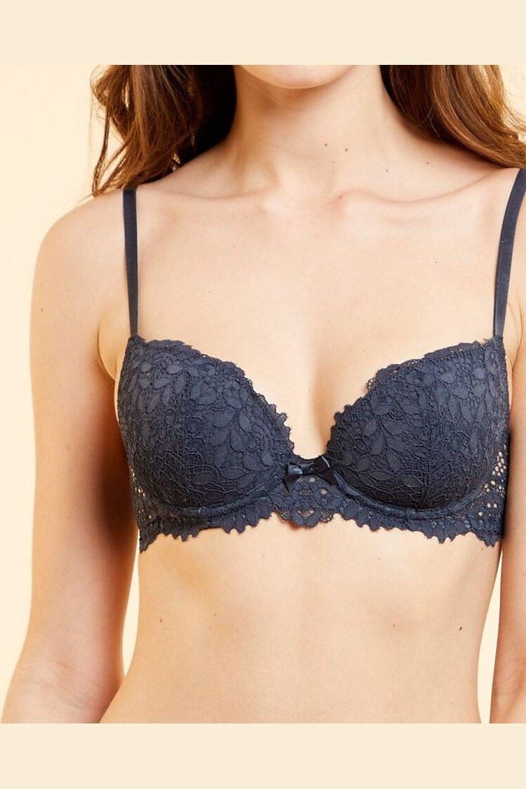 ETAM - חזיית תחרה בריפוד קל SUCCESS אפורה - MASHBIR//365