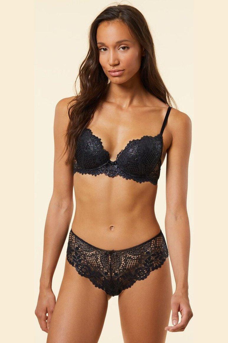 ETAM - חזיית תחרה בריפוד קל SUCCESS שחורה - MASHBIR//365