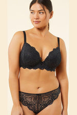 ETAM - חזיית תחרה בריפוד קל SUCCESS שחורה - MASHBIR//365