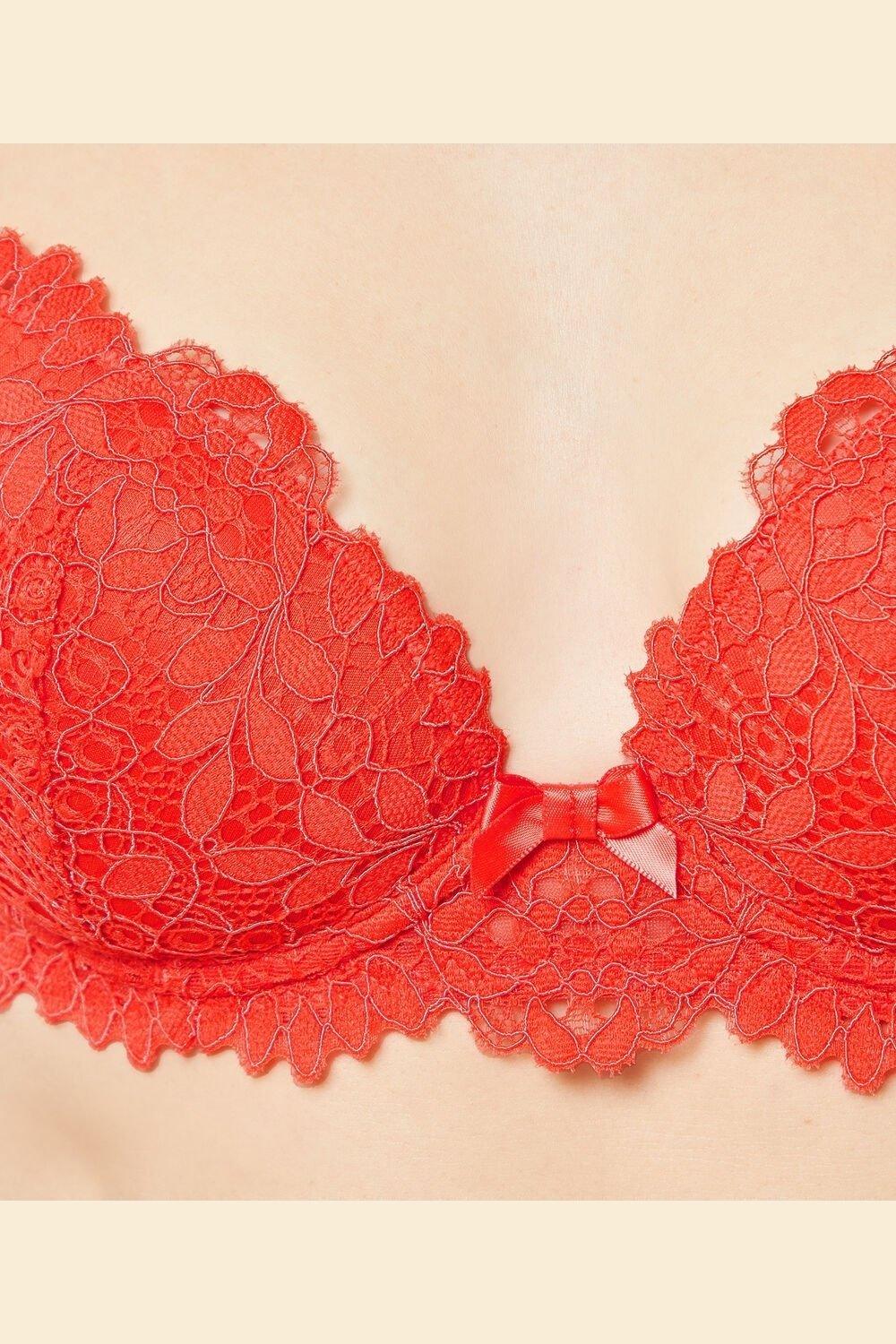 ETAM - חזיית תחרה בריפוד קל SUCCESS כתומה - MASHBIR//365