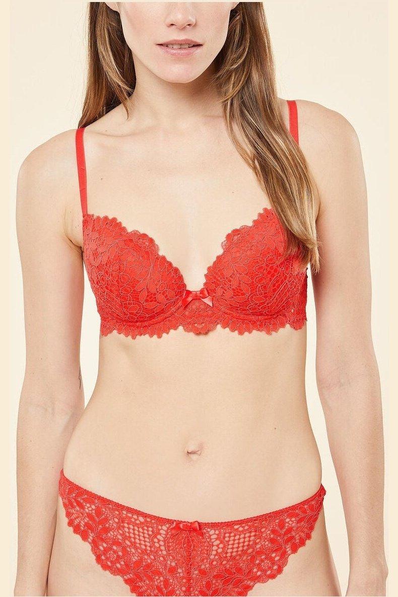 ETAM - חזיית תחרה בריפוד קל SUCCESS כתומה - MASHBIR//365