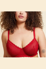 ETAM - חזיית תחרה ללא ריפוד CHERIE CHERIE אדומה - MASHBIR//365