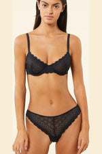 ETAM - חזיית תחרה ללא ריפוד CHERIE CHERIE שחורה - MASHBIR//365