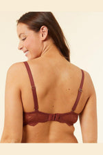 ETAM - חזיית תחרה ללא ריפוד FLEXI LACE טרקוטה - MASHBIR//365