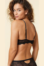 ETAM - חזיית תחרה ללא ריפוד FLEXI LACE שחורה - MASHBIR//365