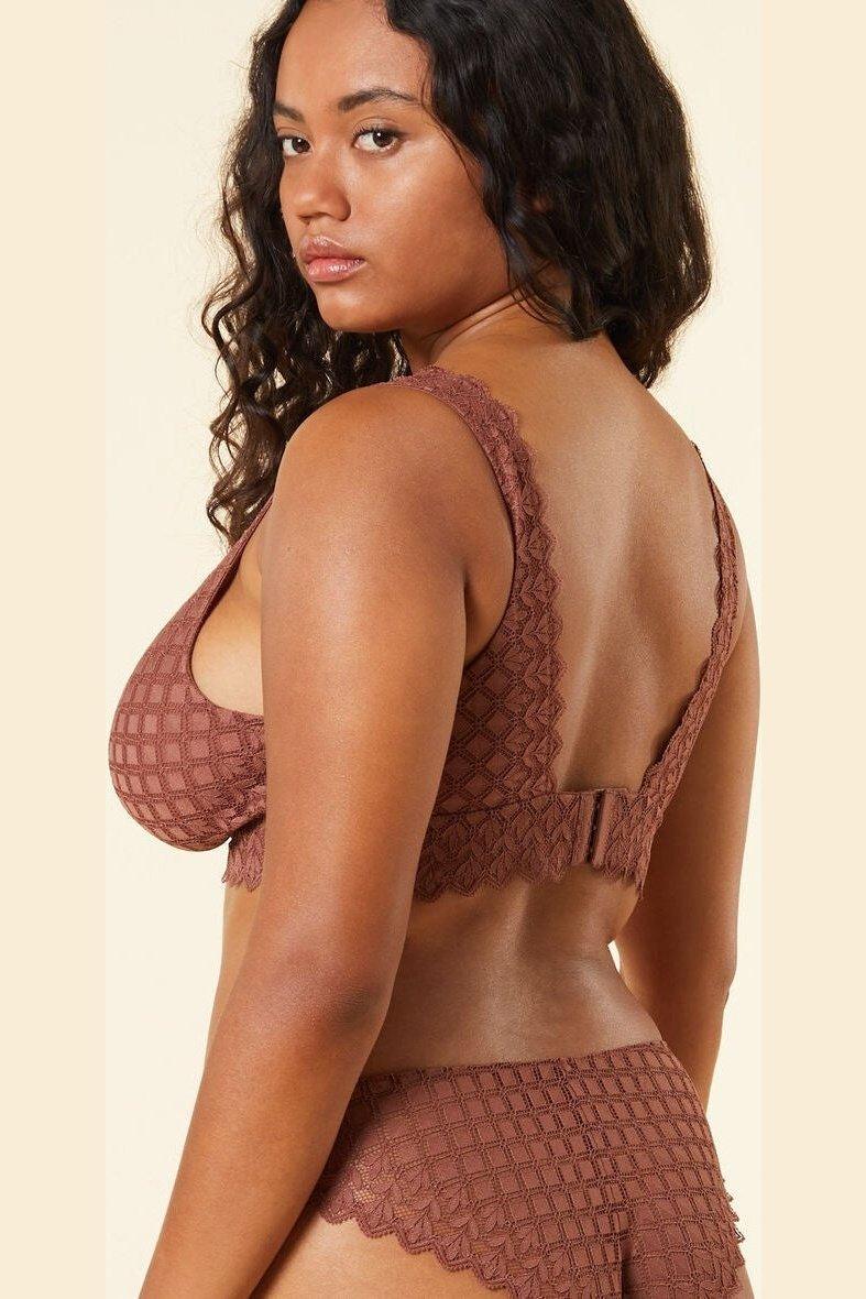 ETAM - חזיית תחרה ללא ריפוד JADE D שוקולד - MASHBIR//365