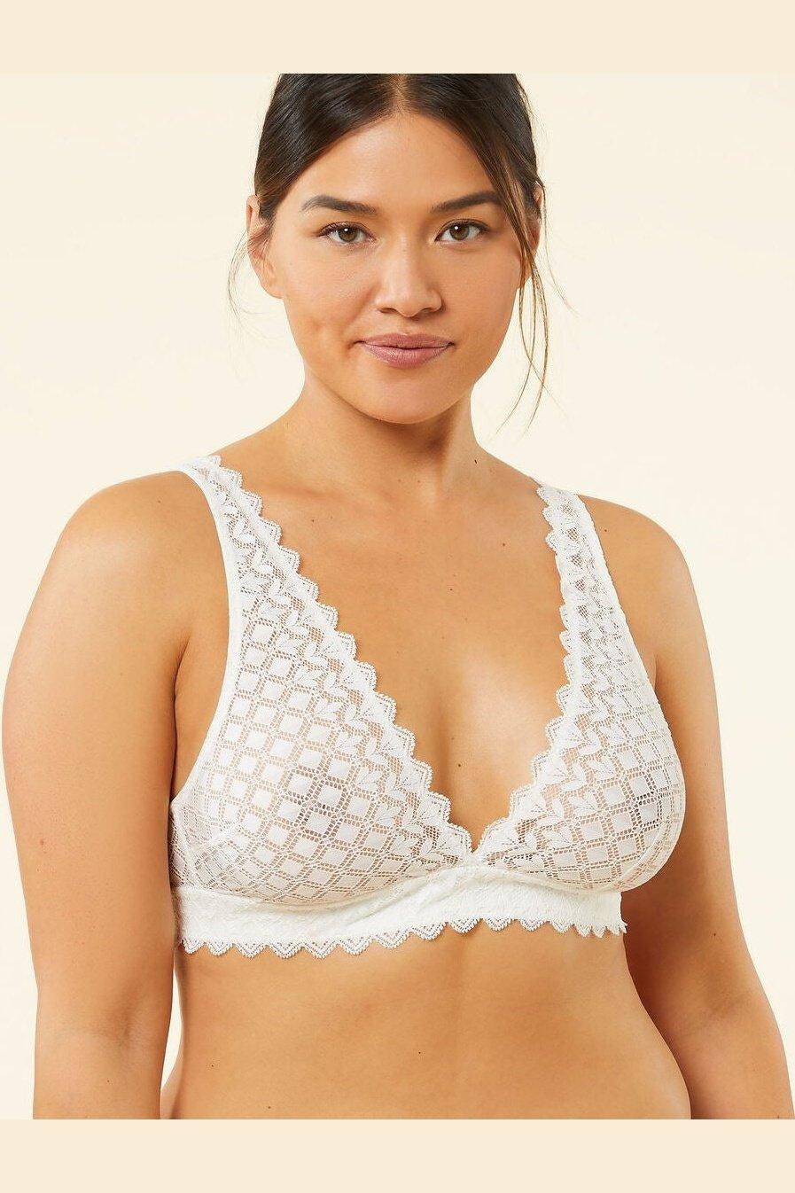 ETAM - חזיית תחרה ללא ריפוד JADE קרם - MASHBIR//365