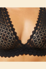 ETAM - חזיית תחרה ללא ריפוד JADE שחורה - MASHBIR//365