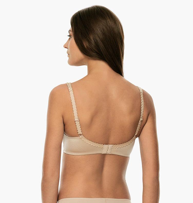 LOVABLE - חזיית תחרה ללא ריפוד לחזה גדול בצבע בז' - MASHBIR//365