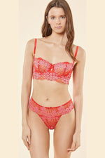 ETAM - חזיית תחרה ללא ריפוד SOMPTUEUSE BALCONNET אדומה - MASHBIR//365