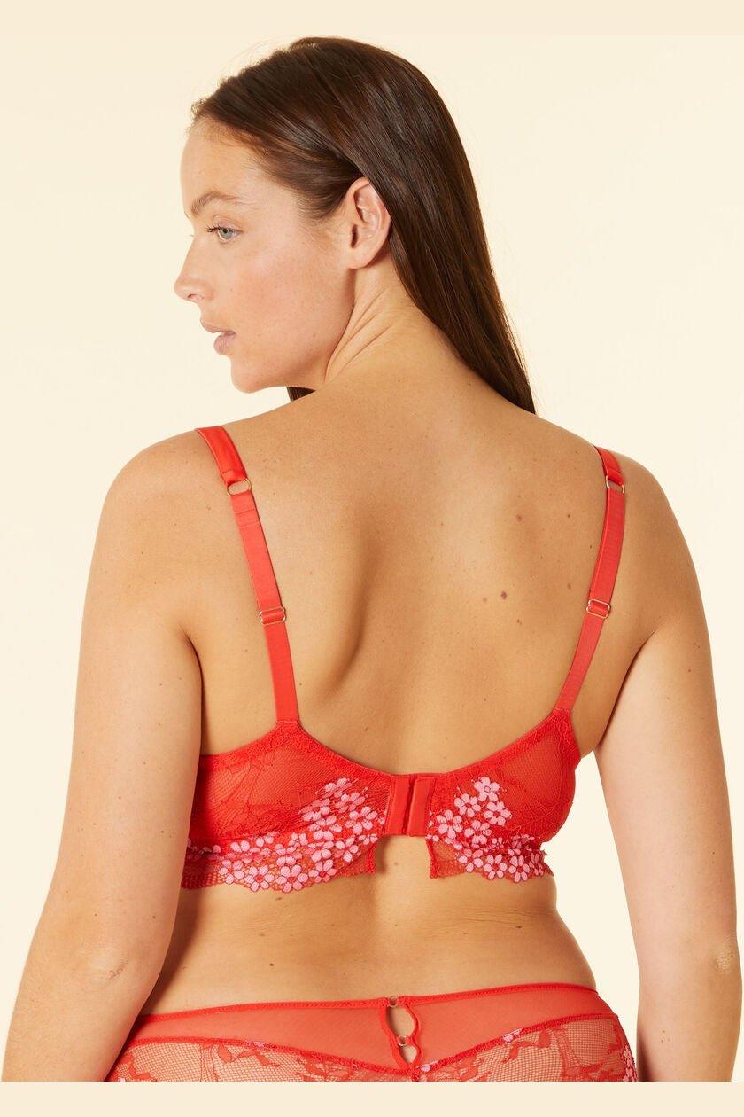 ETAM - חזיית תחרה ללא ריפוד SOMPTUEUSE BALCONNET אדומה - MASHBIR//365