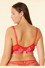 ETAM - חזיית תחרה ללא ריפוד SOMPTUEUSE BALCONNET אדומה - MASHBIR//365