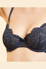 ETAM - חזיית תחרה ללא ריפוד SUCCESS אפור כהה - MASHBIR//365