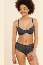 ETAM - חזיית תחרה ללא ריפוד SUCCESS אפור כהה - MASHBIR//365