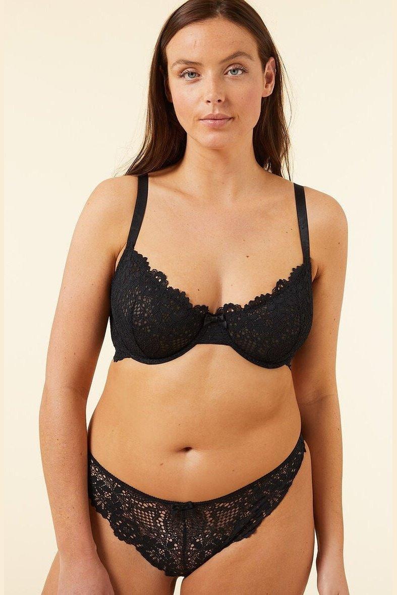 ETAM - חזיית תחרה ללא ריפוד SUCCESS שחורה - MASHBIR//365