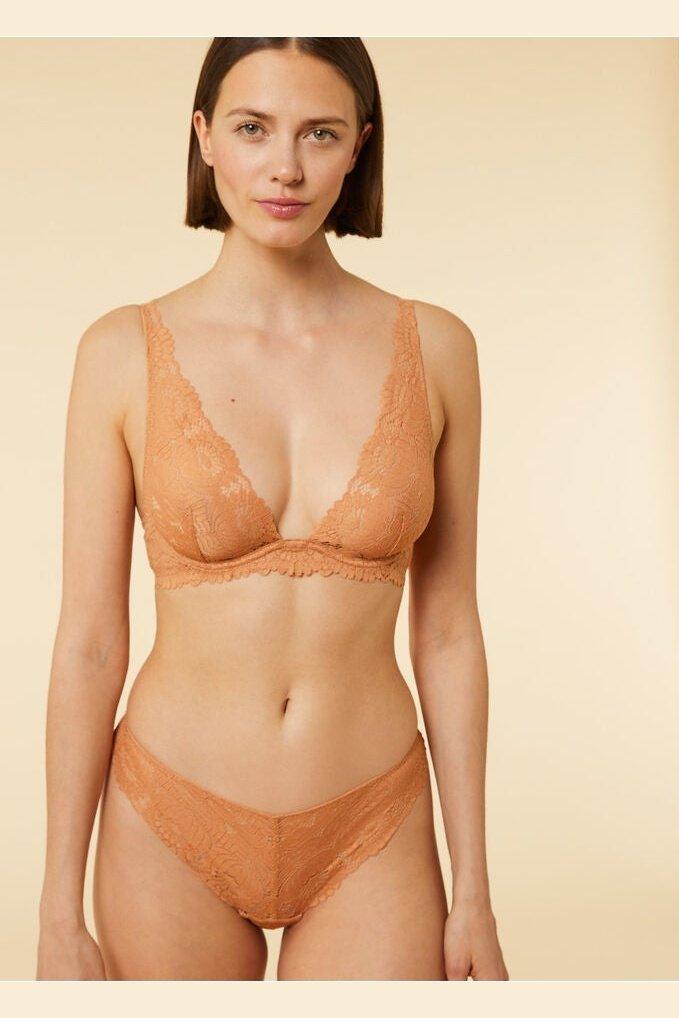 ETAM - חזיית תחרה ללא ריפוד SUNFLOWER ניוד - MASHBIR//365