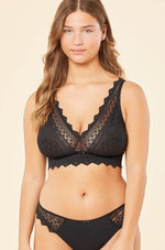 ETAM - חזיית תחרה משולשים ARTISTE D-E שחור - MASHBIR//365