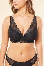 ETAM - חזיית תחרה משולשים בריפוד קל ARTISTE שחור - MASHBIR//365