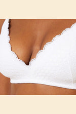 ETAM - חזיית תחרה משולשים בריפוד קל CHERIE CHERIE לבנה - MASHBIR//365