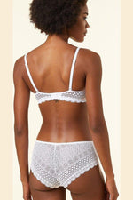 ETAM - חזיית תחרה משולשים בריפוד קל CHERIE CHERIE לבנה - MASHBIR//365