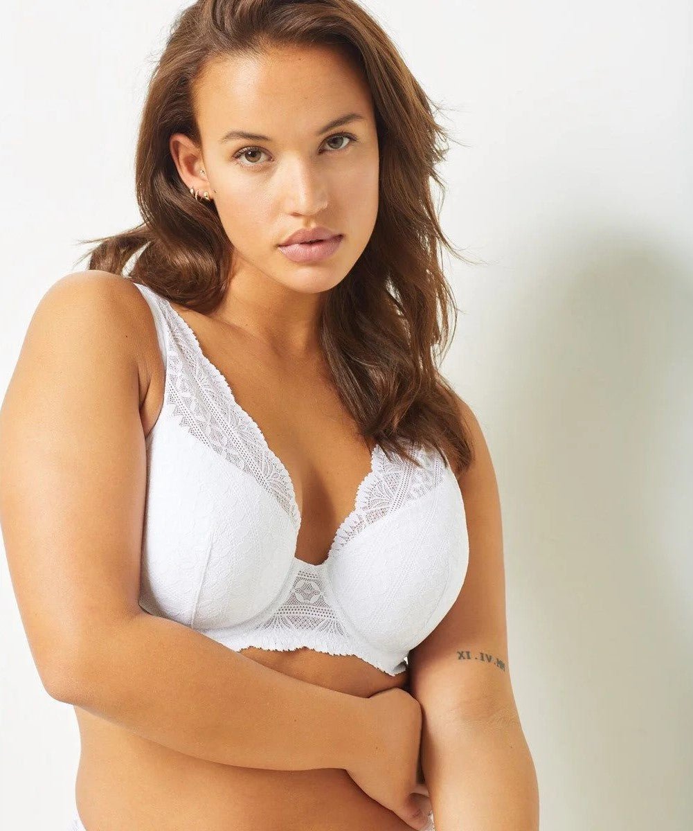 ETAM - חזיית תחרה משולשים בריפוד קל IDOLE בצבע לבן - MASHBIR//365