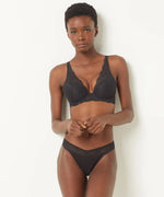 ETAM - חזיית תחרה משולשים בריפוד קל IDOLE בצבע שחור - MASHBIR//365