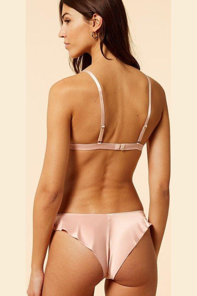 ETAM - חזיית תחרה משולשים בריפוד קל PASSION ורוד בהיר - MASHBIR//365