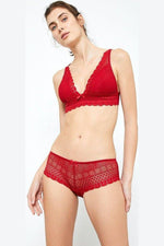 ETAM - חזיית תחרה משולשים CHERIE CHERIE אדומה - MASHBIR//365