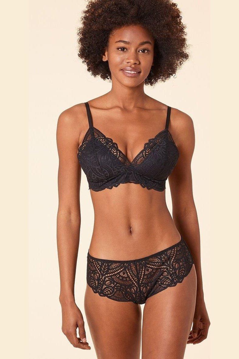 ETAM - חזיית תחרה משולשים ENIGME שחורה - MASHBIR//365