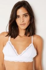 ETAM - חזיית תחרה משולשים IDOLE בצבע לבן - MASHBIR//365