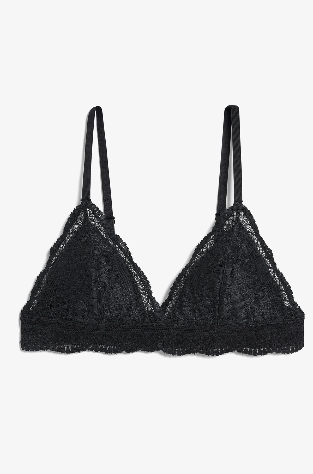 ETAM - חזיית תחרה משולשים IDOLE בצבע שחור - MASHBIR//365