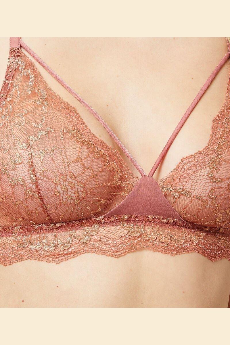 ETAM - חזיית תחרה משולשים KARAT כתום אפרסק - MASHBIR//365