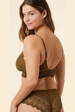 ETAM - חזיית תחרה משולשים SKY ירוק זית - MASHBIR//365