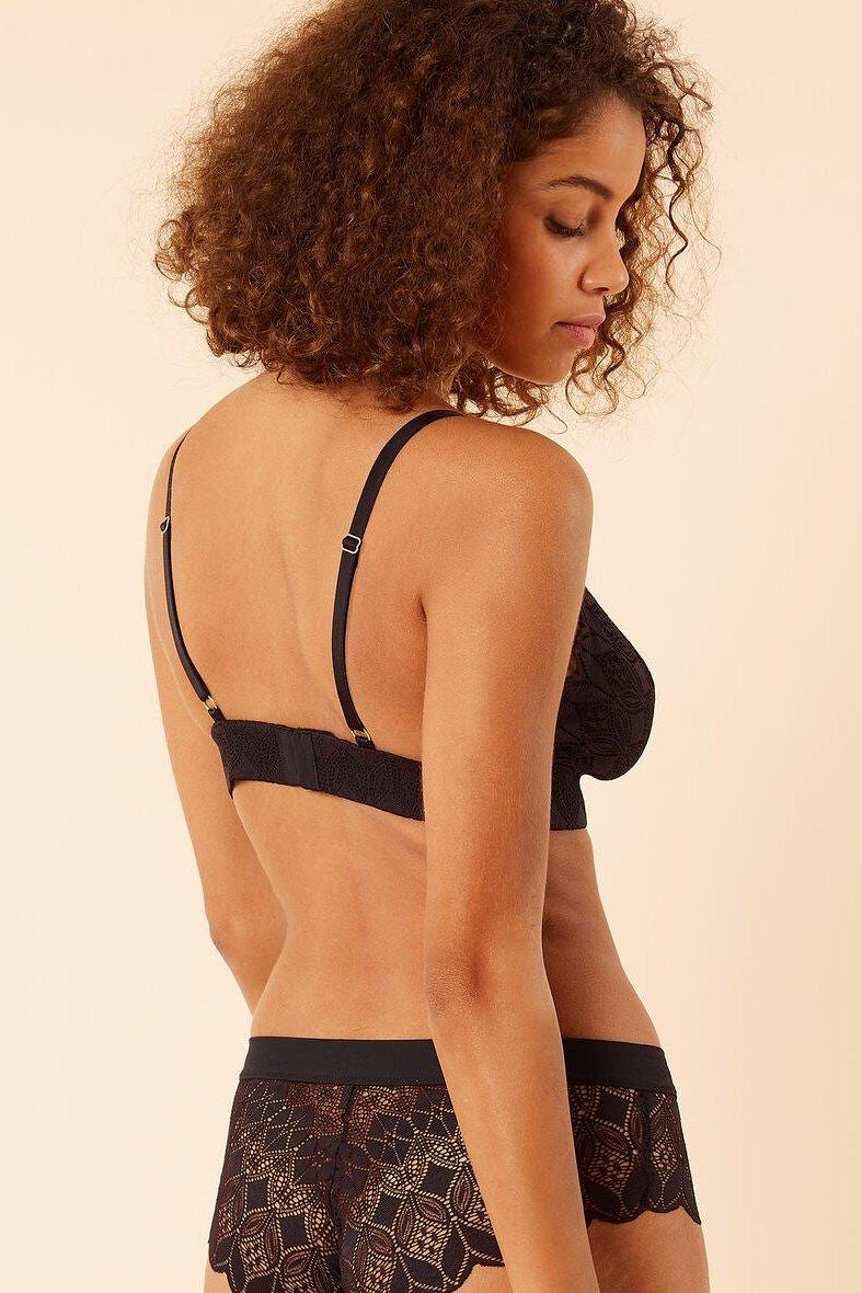 ETAM - חזיית תחרה משולשים SKY שחורה - MASHBIR//365