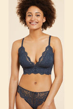 ETAM - חזיית תחרה משולשים SUCCESS אפור כהה - MASHBIR//365